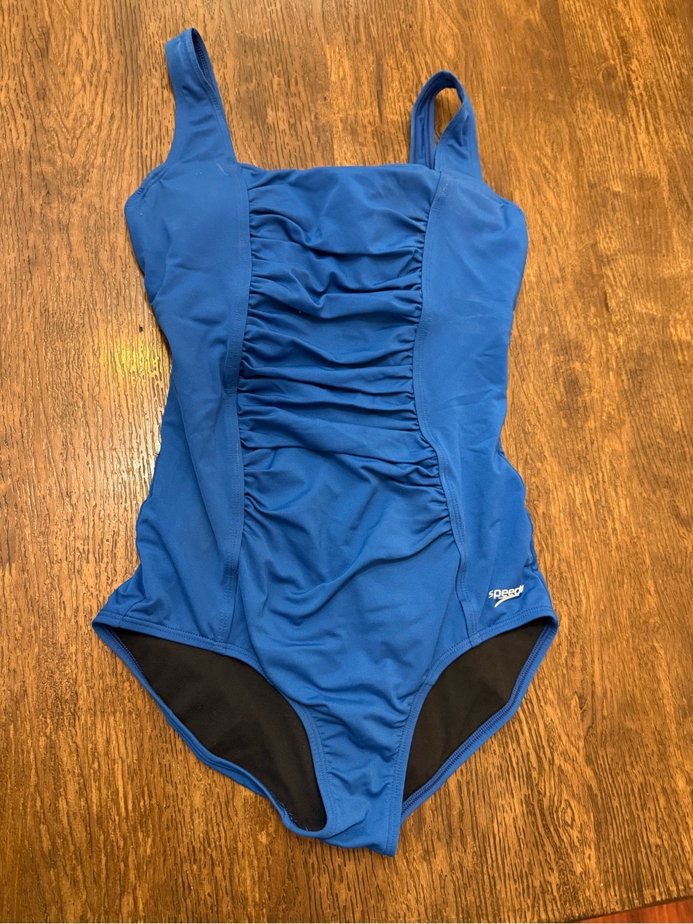 Speedo Royal Blue One-Piece Swim Suit with Ruched Front